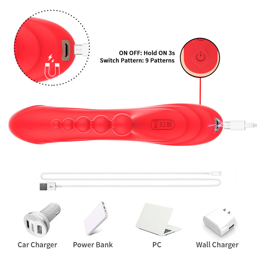 Vibromasseur Double Stimulation Armony Point G Rouge - Armony