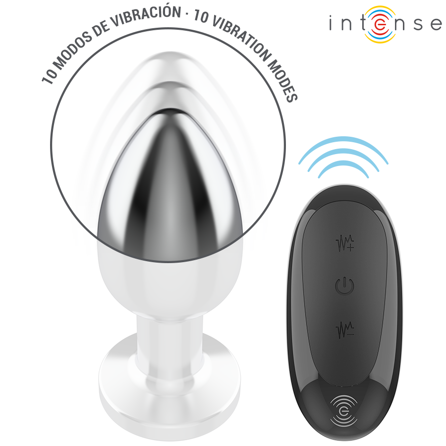 Plug Anal Vibrant Intense Métal Télécommandé Taille L