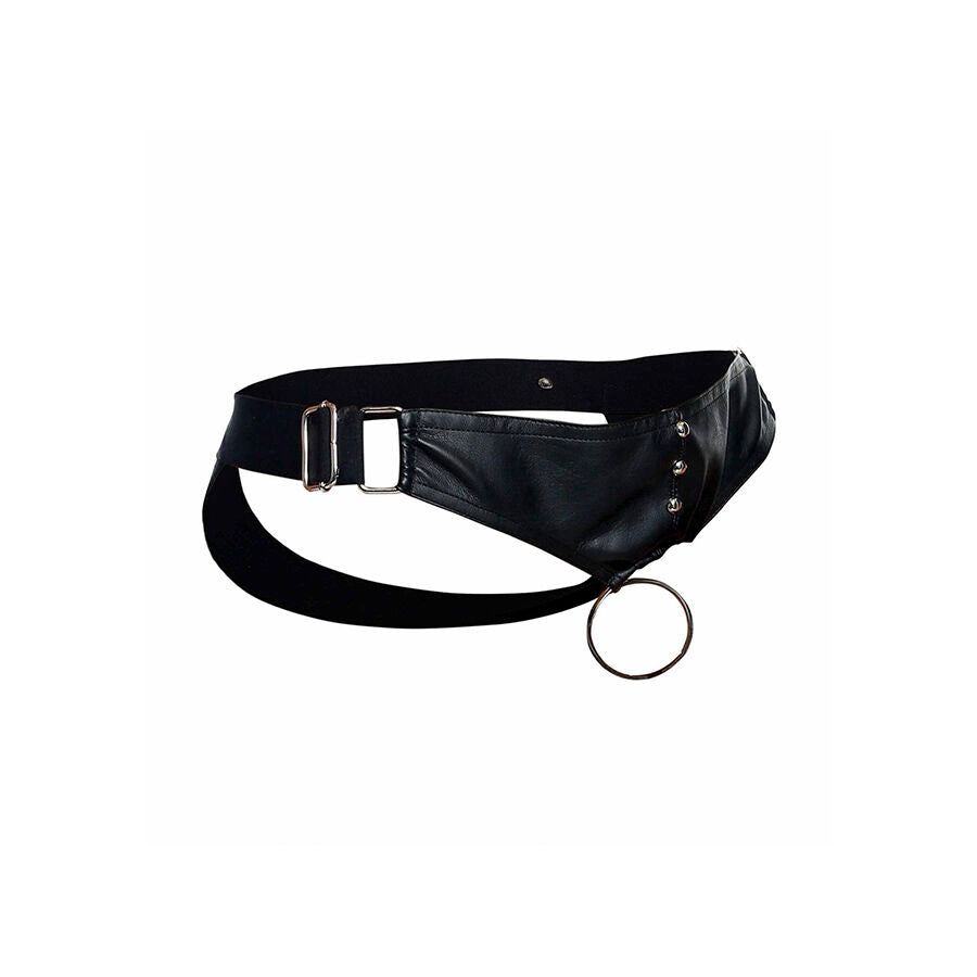 Jockstrap Dngeon avec Anneau Pénien Faux Cuir - MaleBasics - MOB