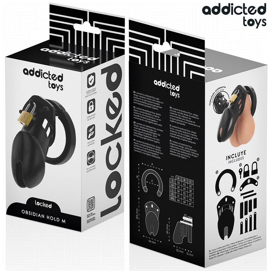Cage Chasteté Obsidian Hold Taille M - Addicted Toys