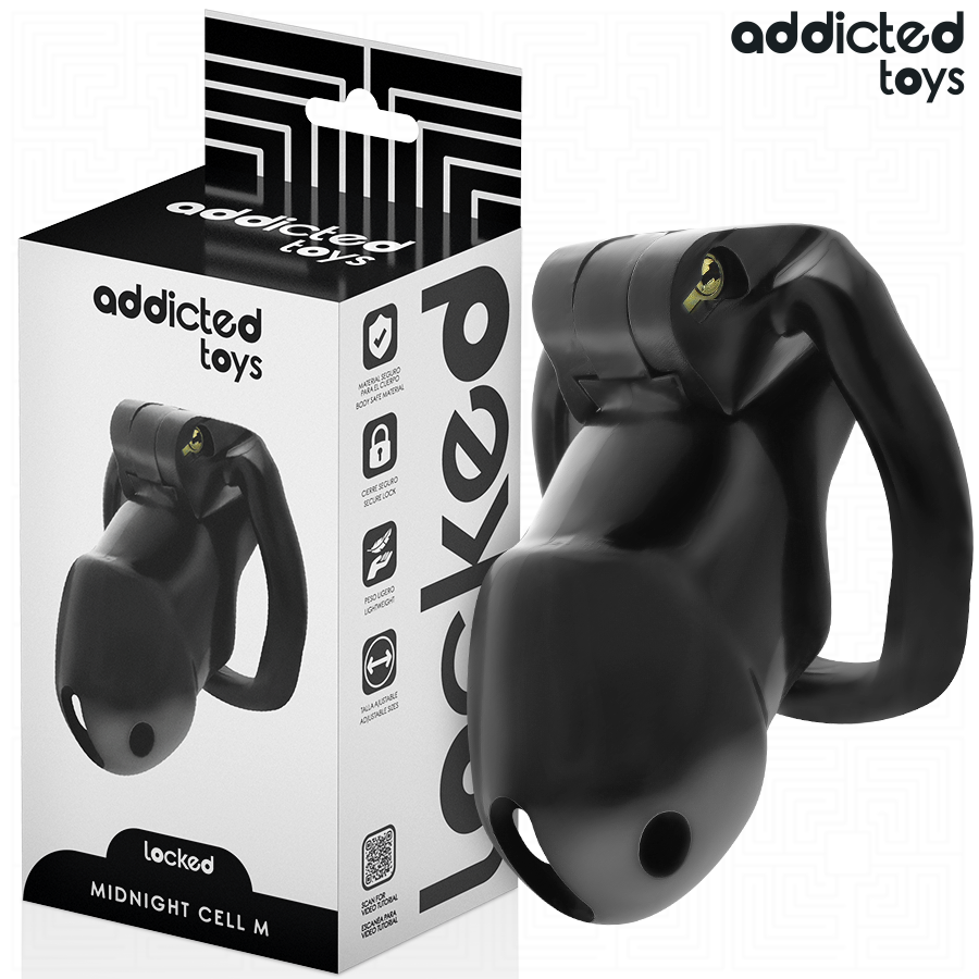 Cage de Chasteté Midnight Cell Taille M - Addicted Toys