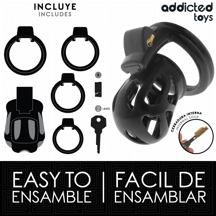 Cage de Chasteté Locked Silencieuse 7,5cm - Addicted Toys