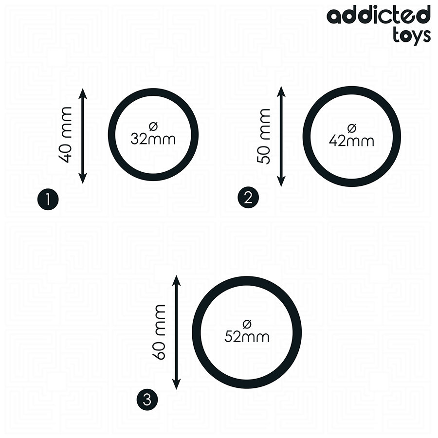 Lot 3 Anneaux Péniens Silicone Tailles Variables - Addicted Toys