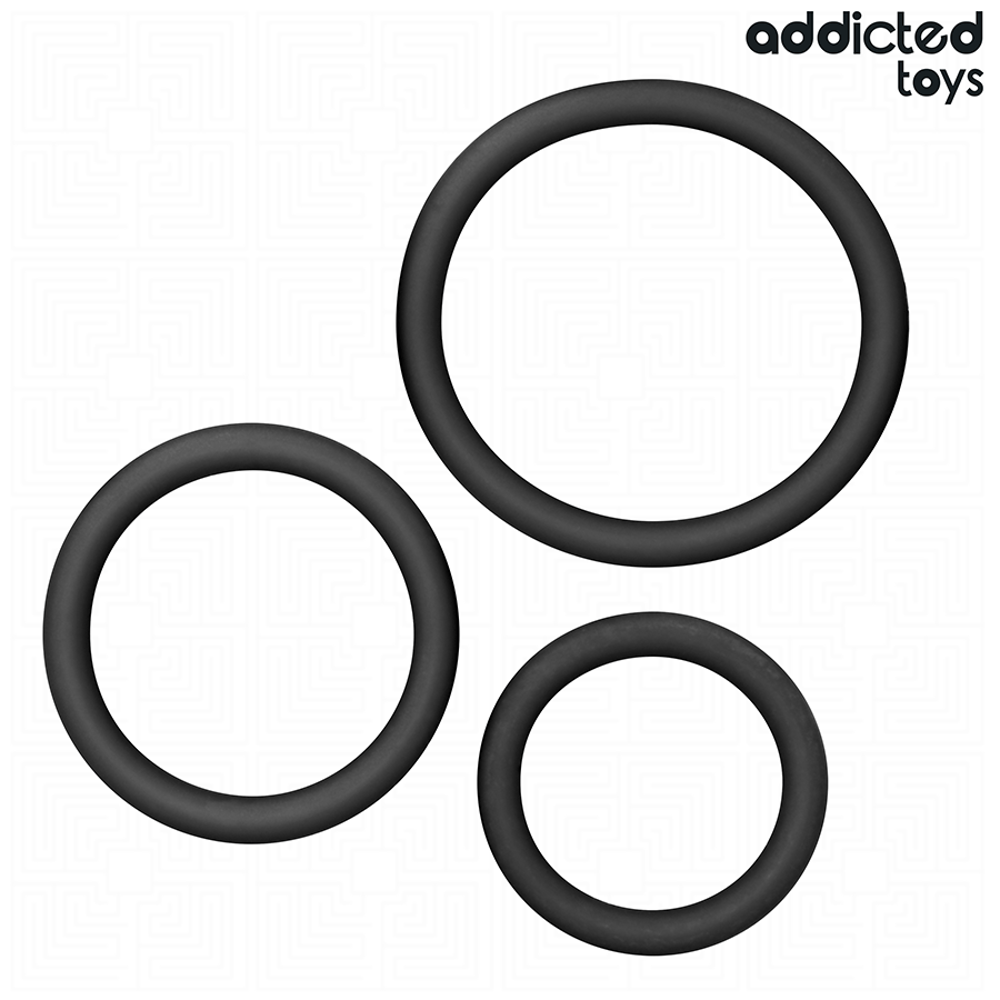Lot 3 Anneaux Péniens Silicone Tailles Variables - Addicted Toys