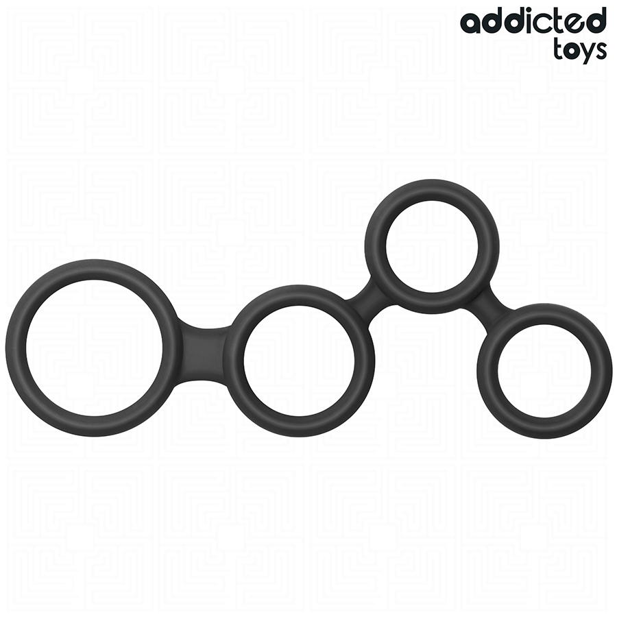 Anneau Pénien avec Séparateur Testicules Multi-Tailles - Addicted Toys