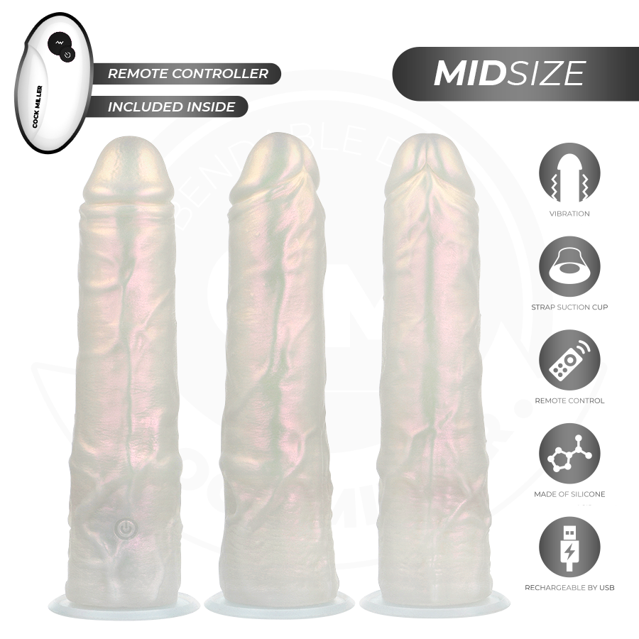 Gode Vibrant Cock Miller Lumineux Blanc 20,5cm - Cock Miller