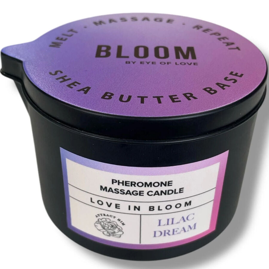 Bougie Massage Phéromones Bloom Lilac Dream 150ml - Eye Of Love - EYE OF LOVE