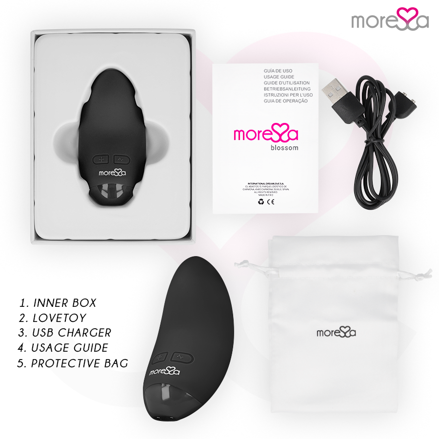 Vibromasseur Blossom Noir - Moressa - MORESSA