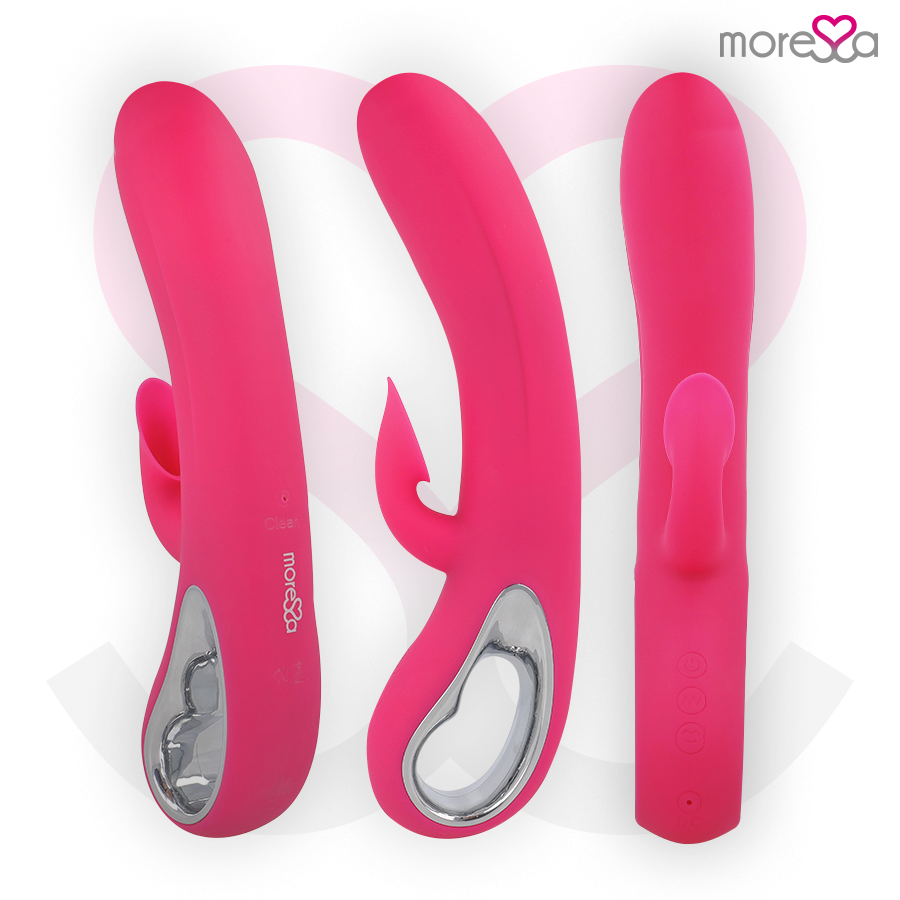 Vibromasseur rabbit rechargeable Dustin en silicone - Moressa - MORESSA