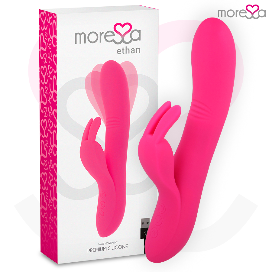 Vibromasseur rabbit rechargeable Ethan en silicone - Moressa - MORESSA