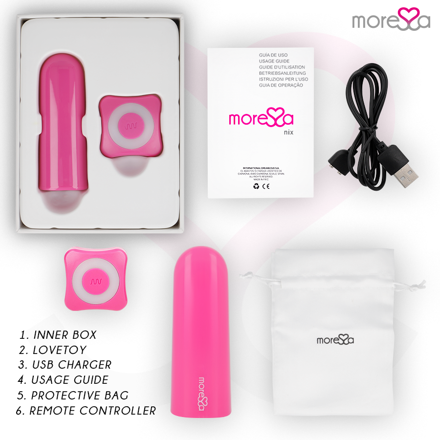 Vibromasseur Télécommandé Nix Rose - Moressa - MORESSA