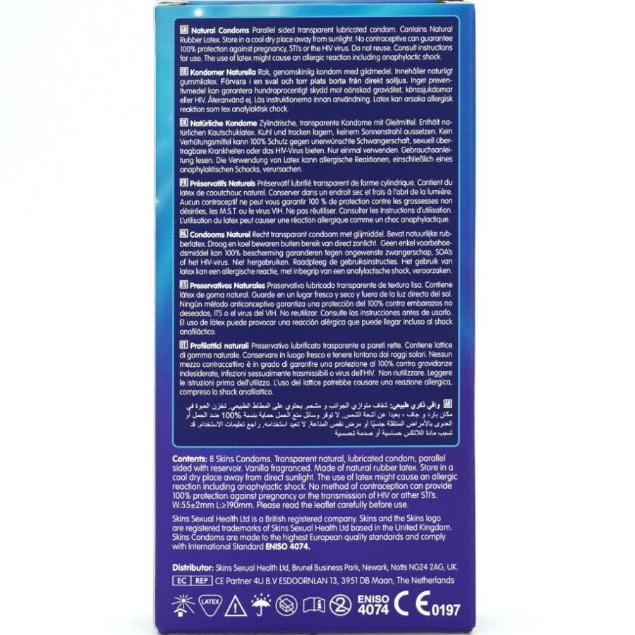 Préservatifs Naturels Premium Pack 8 - Skins - SKINS