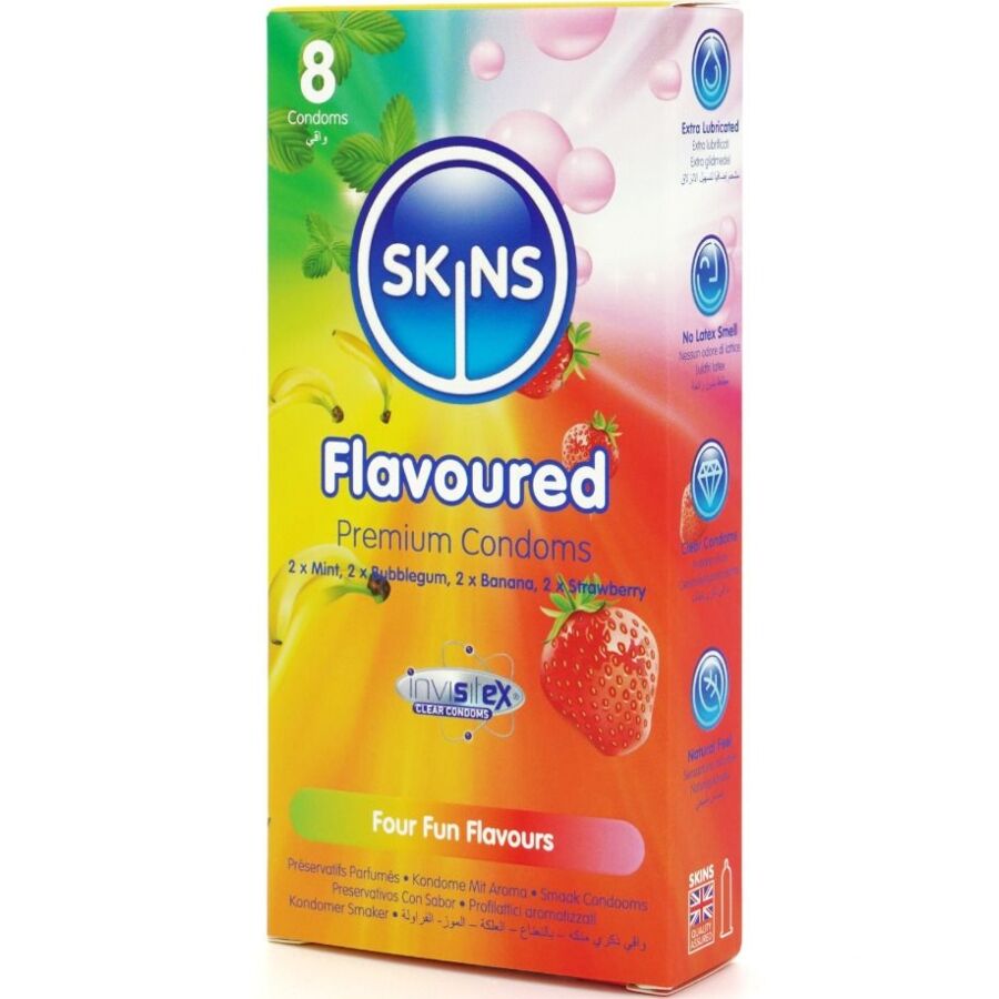 Préservatifs Multi-Saveurs Pack Premium x8 - Skins - SKINS