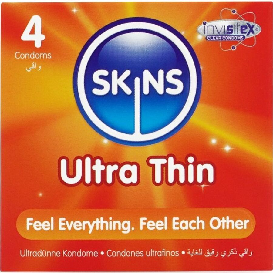 Préservatifs Ultra Fins Pack de 4 Premium - Skins - SKINS