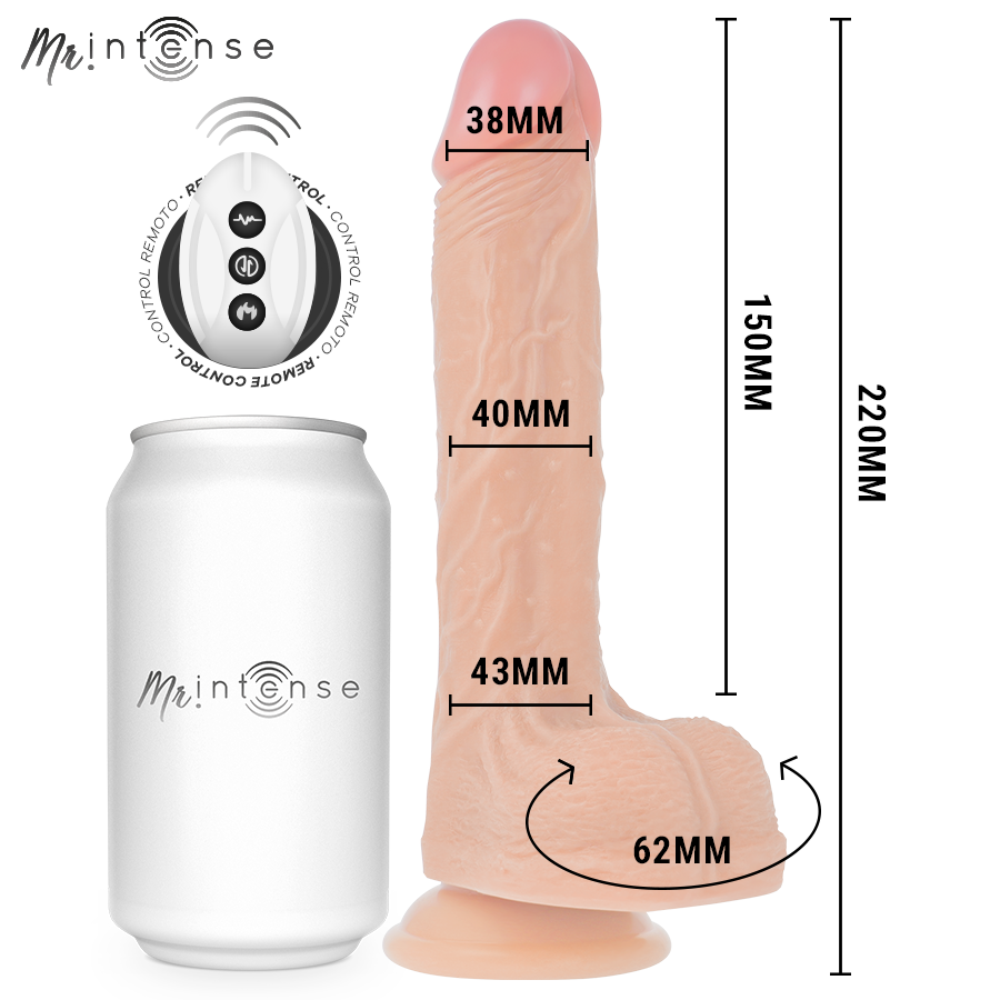 Godemichet Réaliste BROSNAN Télécommandé 22cm - MR INTENSE