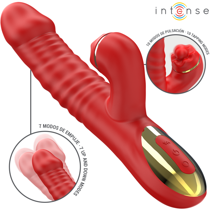 Vibromasseur Rabbit Thalia Triple Stimulation Rouge - Intense