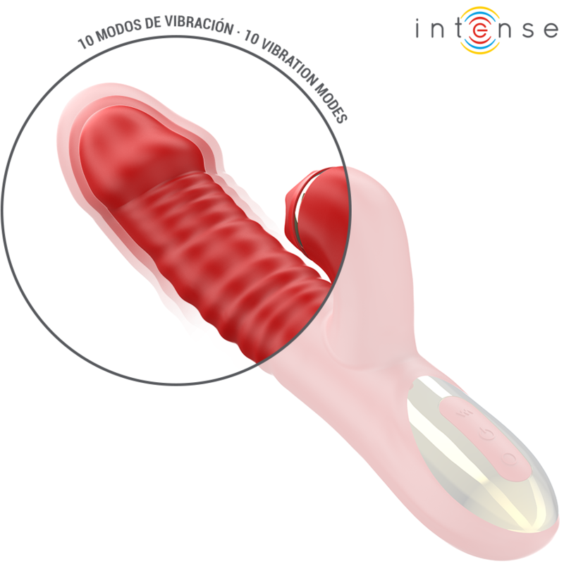 Vibromasseur Rabbit Thalia Triple Stimulation Rouge - Intense