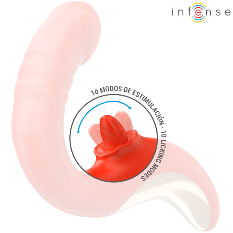 Vibrateur Double Stimulation Paulina en U Rouge - Intense