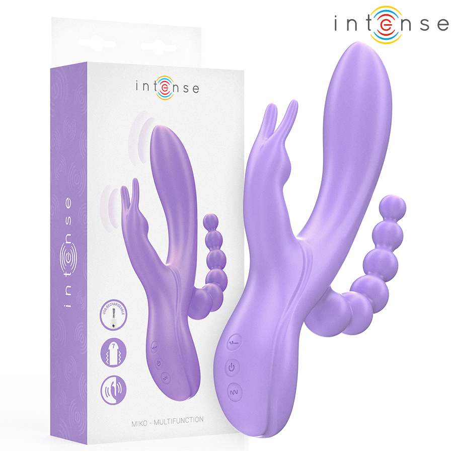 Vibromasseur Triple Stimulation Miko Violet - Intense