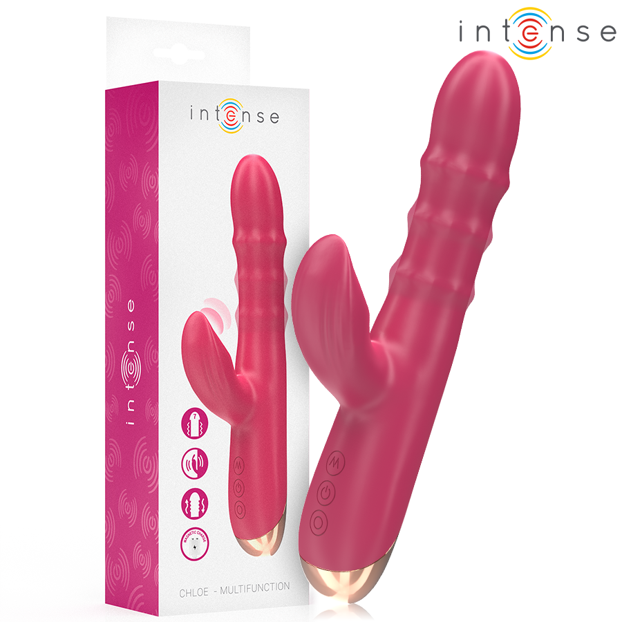 Vibrateur Multifonction Chloe 3 en 1 Rouge - Intense