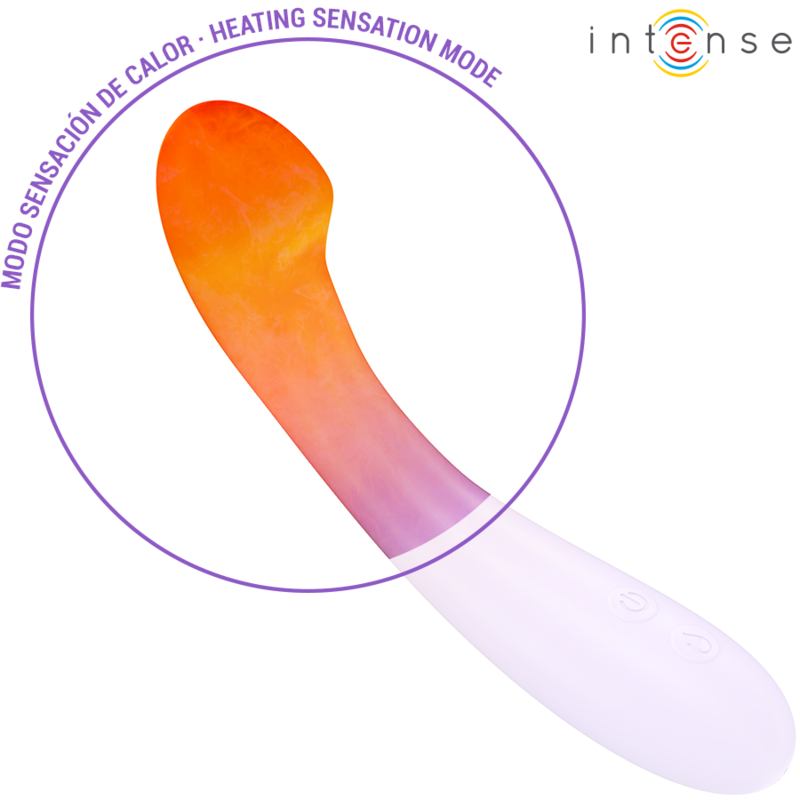 Vibromasseur Chauffant Becky 19cm Violet 7 Modes - Intense