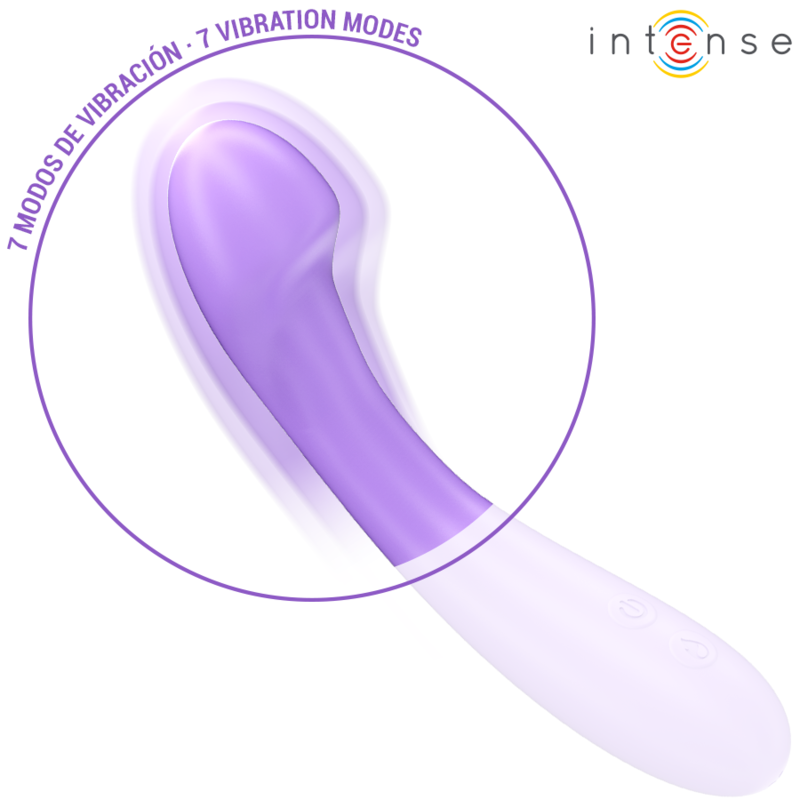 Vibromasseur Chauffant Becky 19cm Violet 7 Modes - Intense