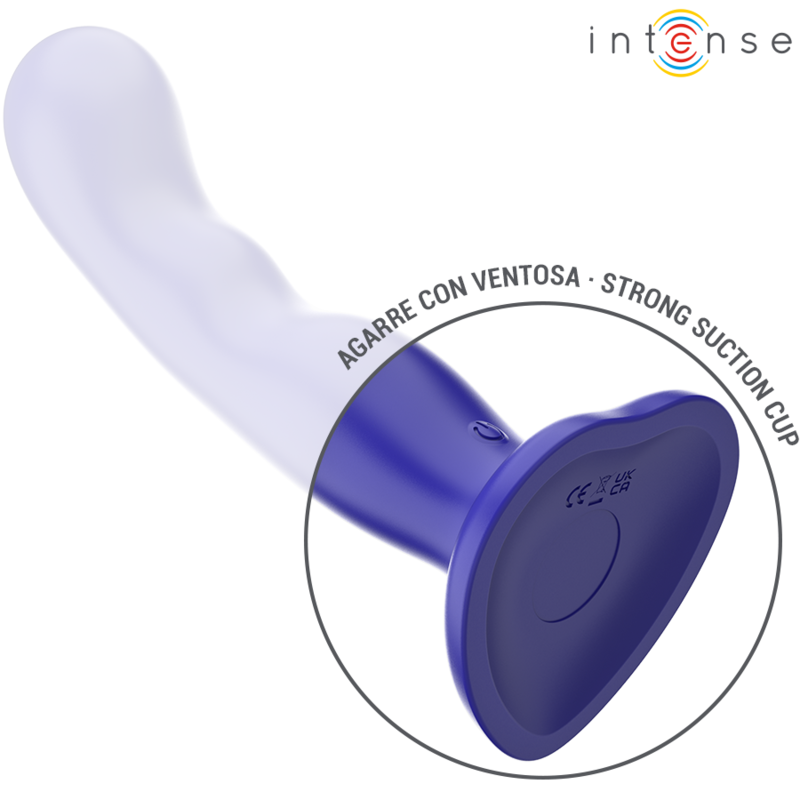Vibromasseur Shorty Texturé Bleu avec Ventouse - Intense