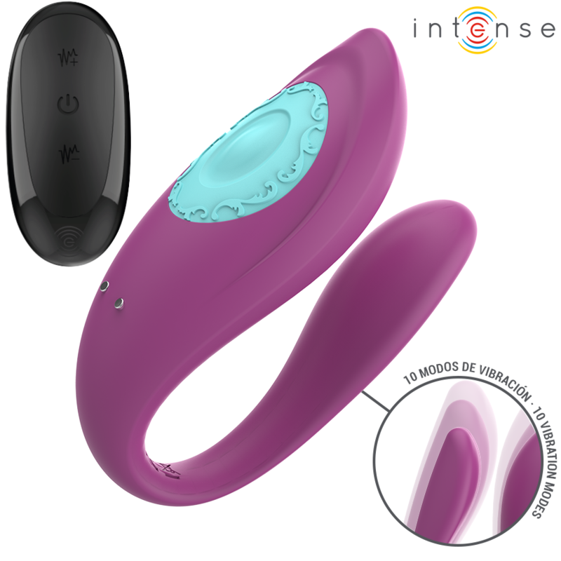 Vibrateur Annie Forme U Violet avec Télécommande - Intense