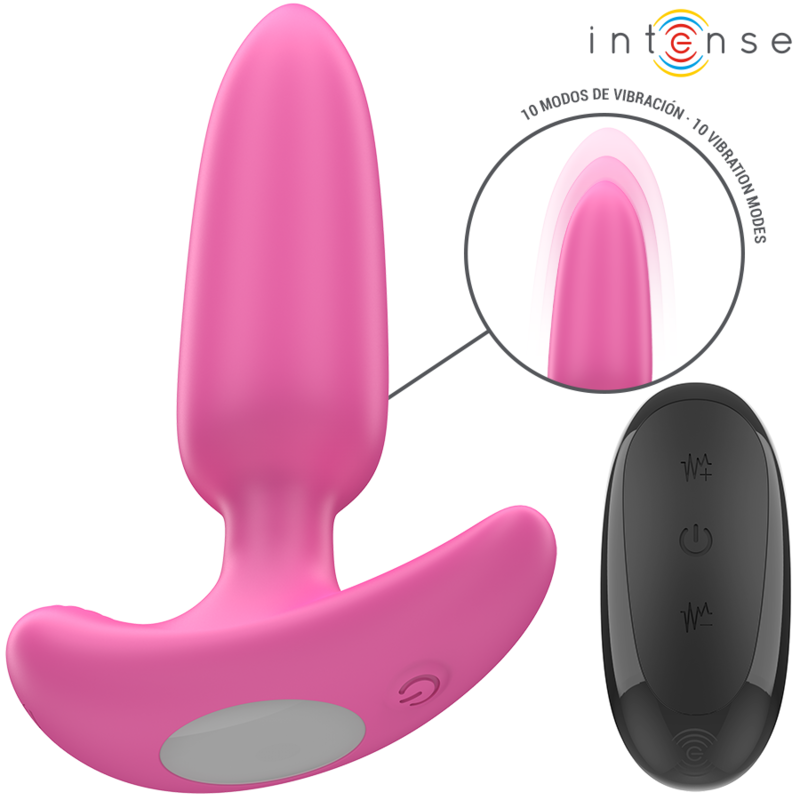 Plug Anal Vibrant Ross 10 Modes Télécommandé Rose - Intense