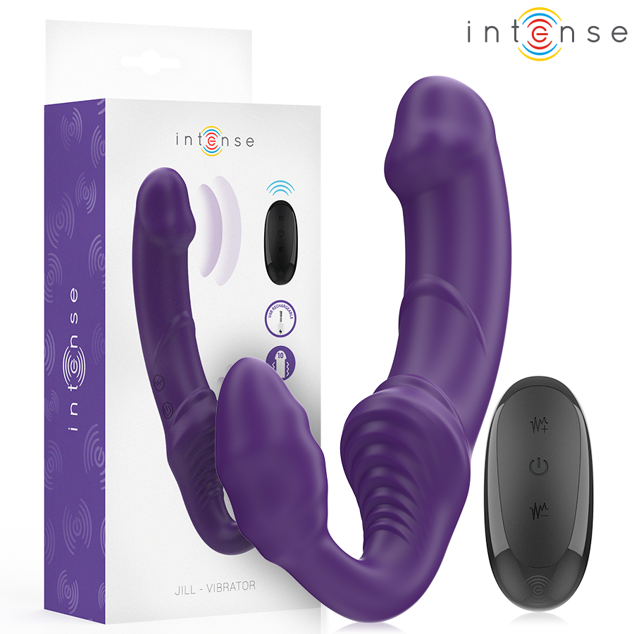Vibromasseur Double Jill Violet 20cm Télécommande - Intense