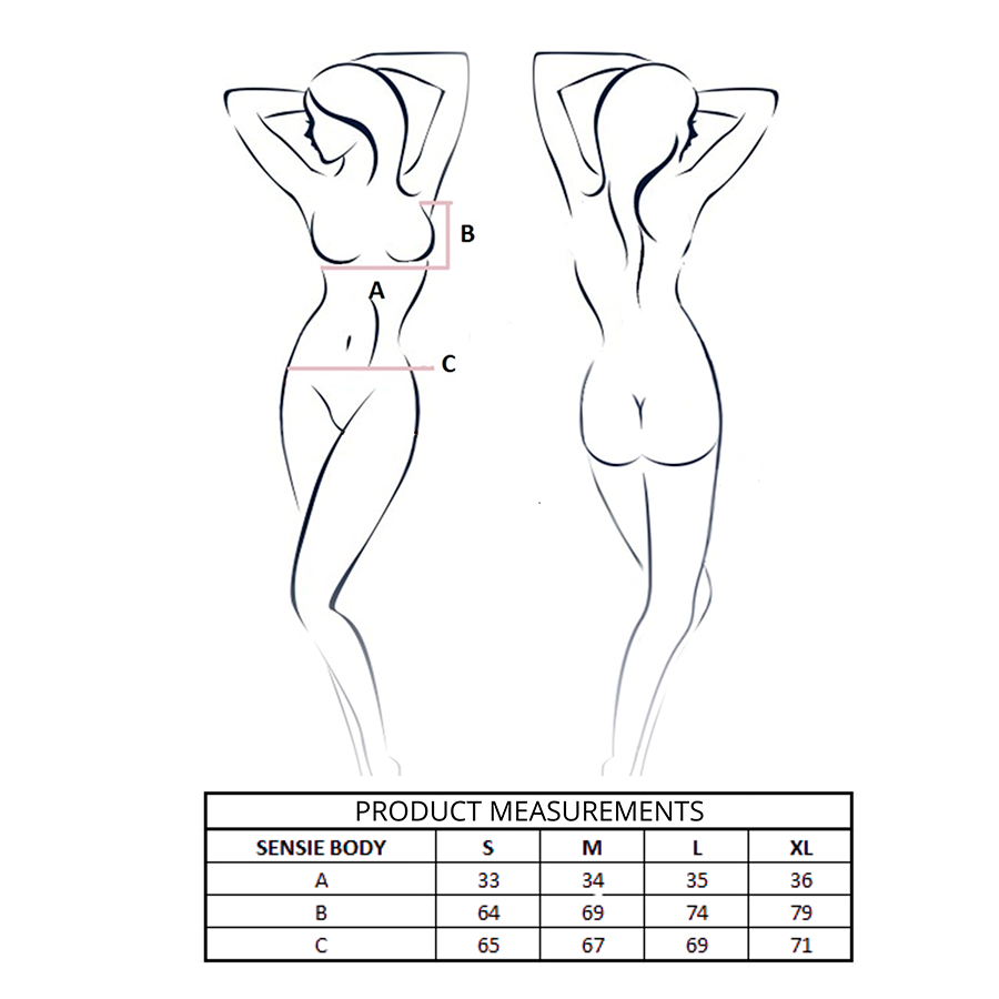 Body Satiné Sensie Bourgogne L/XL - Passion