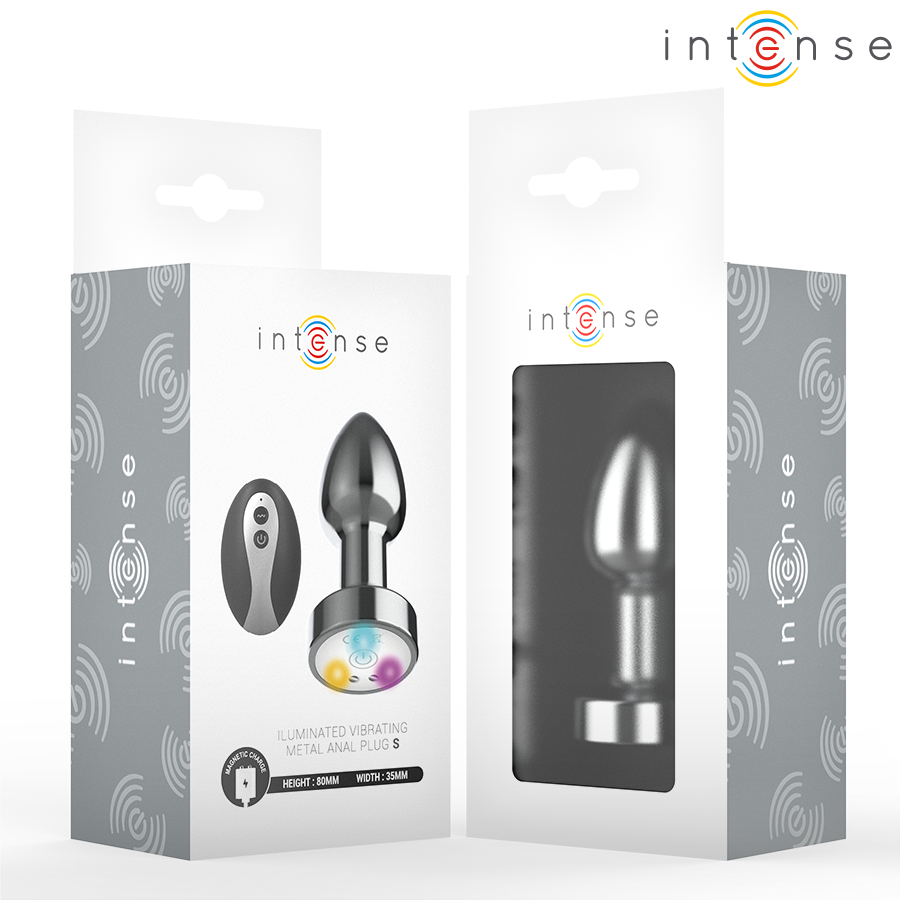 Plug Anal Vibrant Intense LED Métal Taille S Gris - Intense