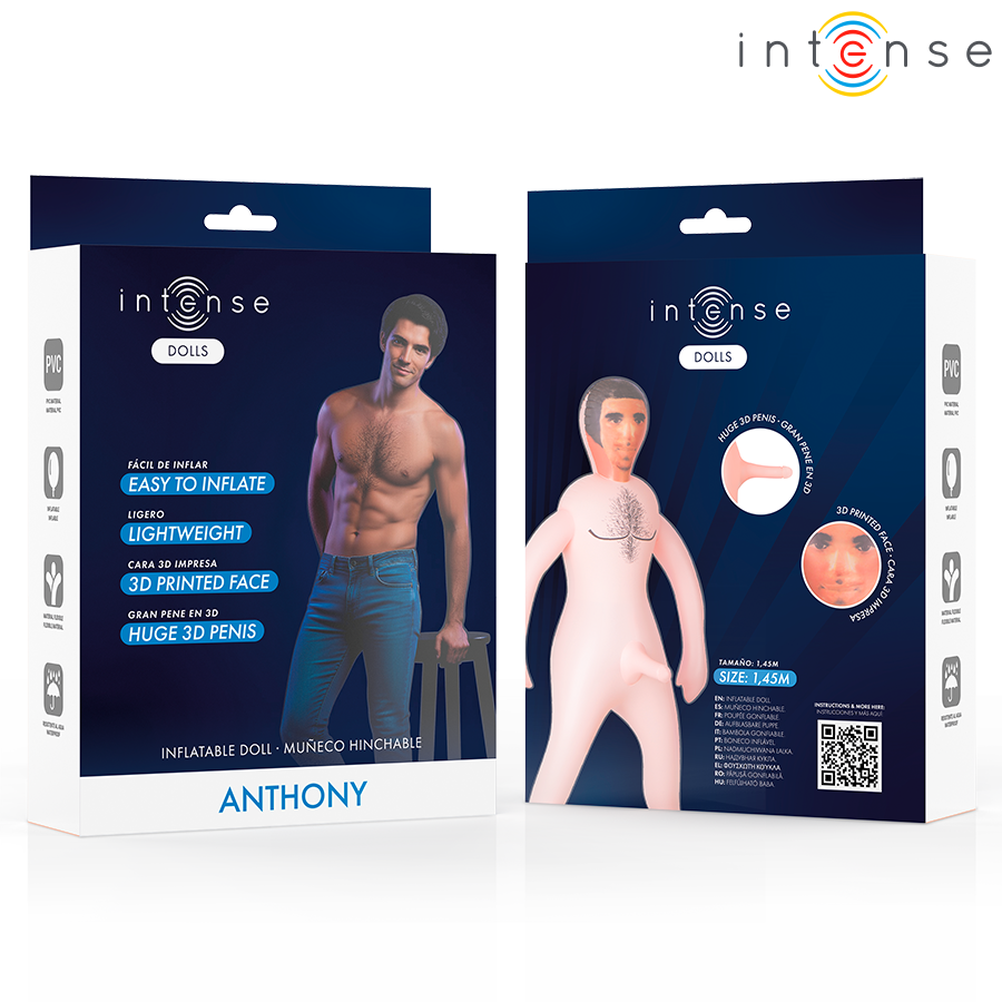 Poupée sexuelle gonflable homme avec Pénis 3D Anthony - Intense