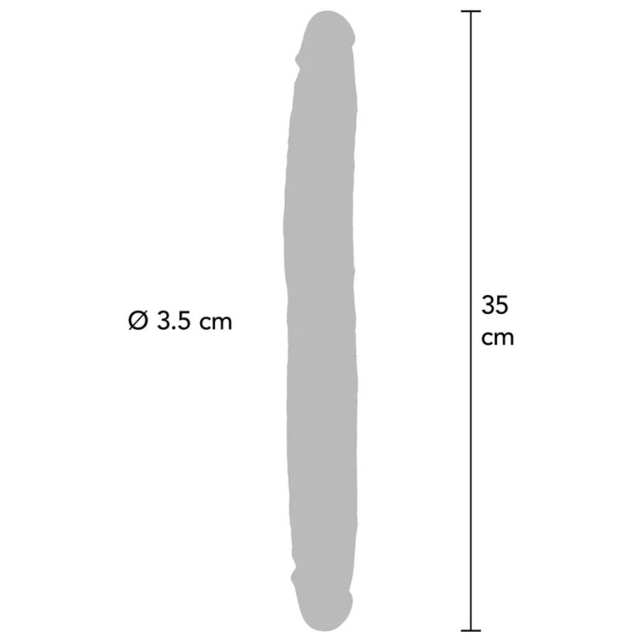 Godemichet Double Get Real Caramel 35cm - ToyJoy