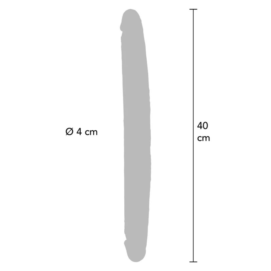 Godemichet Double Get Real Skin Caramel 40cm - ToyJoy