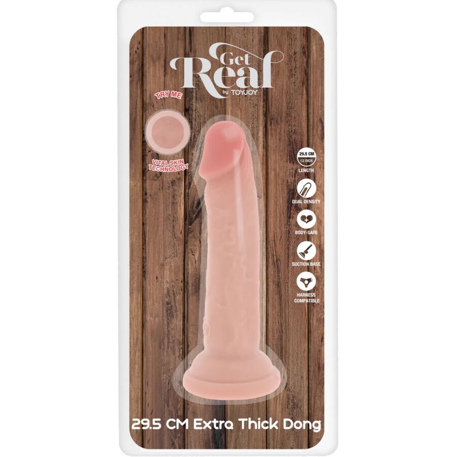 Godemiché Get Real Deluxe Épais Double Densité 29,5cm - ToyJoy
