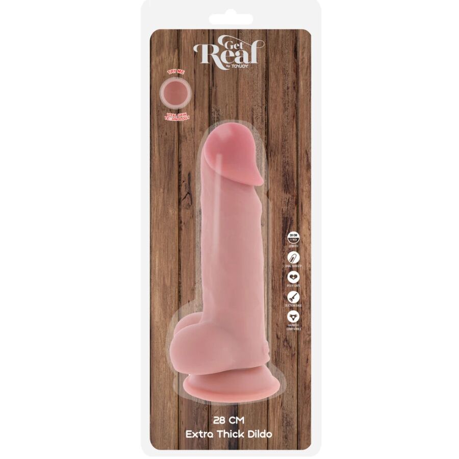 Gode Réaliste Get Real Deluxe Extra Épais 28cm - ToyJoy
