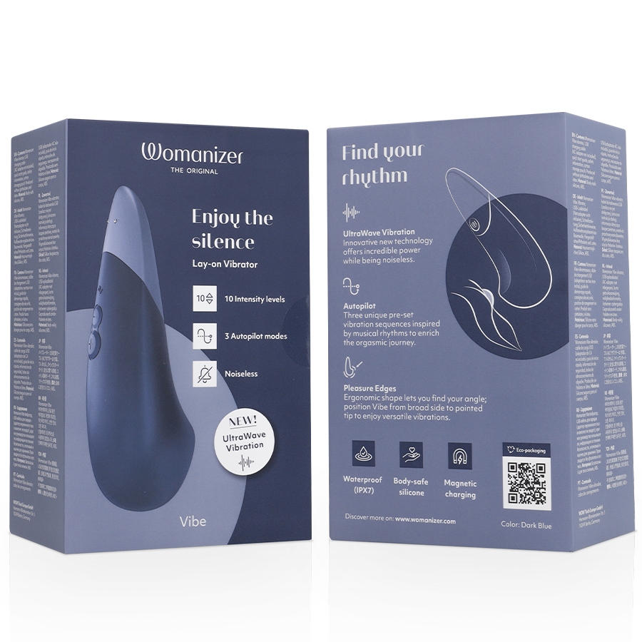 Vibromasseur Womanizer Vibe Lay-On Bleu Foncé - Womanizer