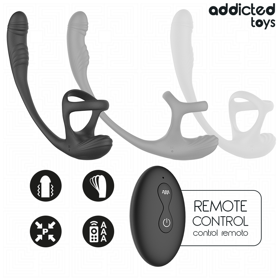 Stimulateur Masculin Vibrant Triple Zones - Addicted Toys