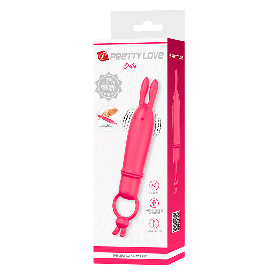 Vibrateur Rabbit Delia avec Anneau - Pretty Love
