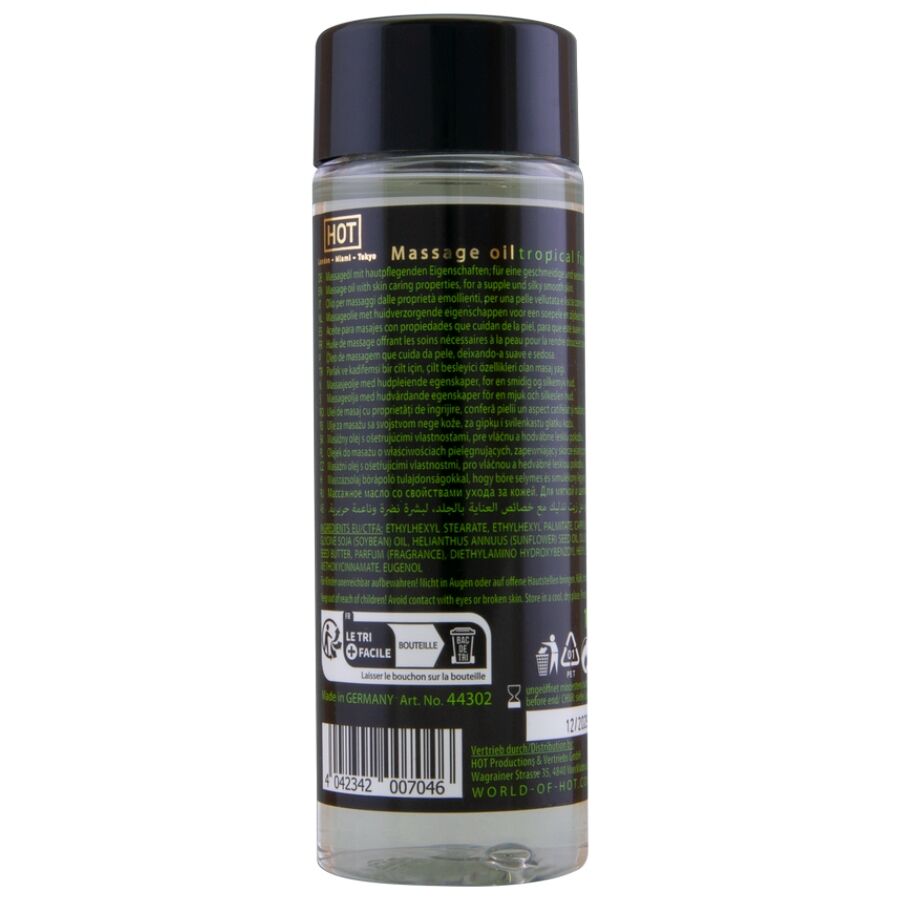 Huile de Massage Chauffante Fruits Tropicaux 100ml - HOT
