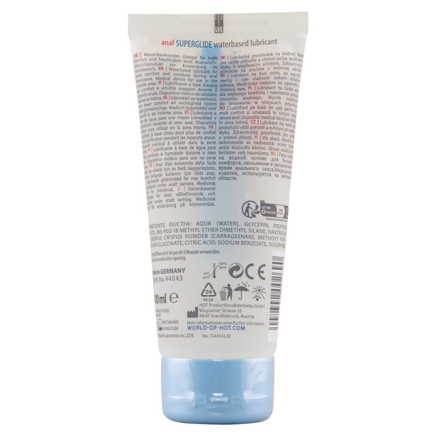 Lubrifiant Anal Superglide Liquid Pleasure 100ml - HOT