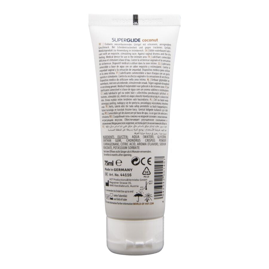 Lubrifiant Comestible Superglide Noix de Coco 75ml - HOT