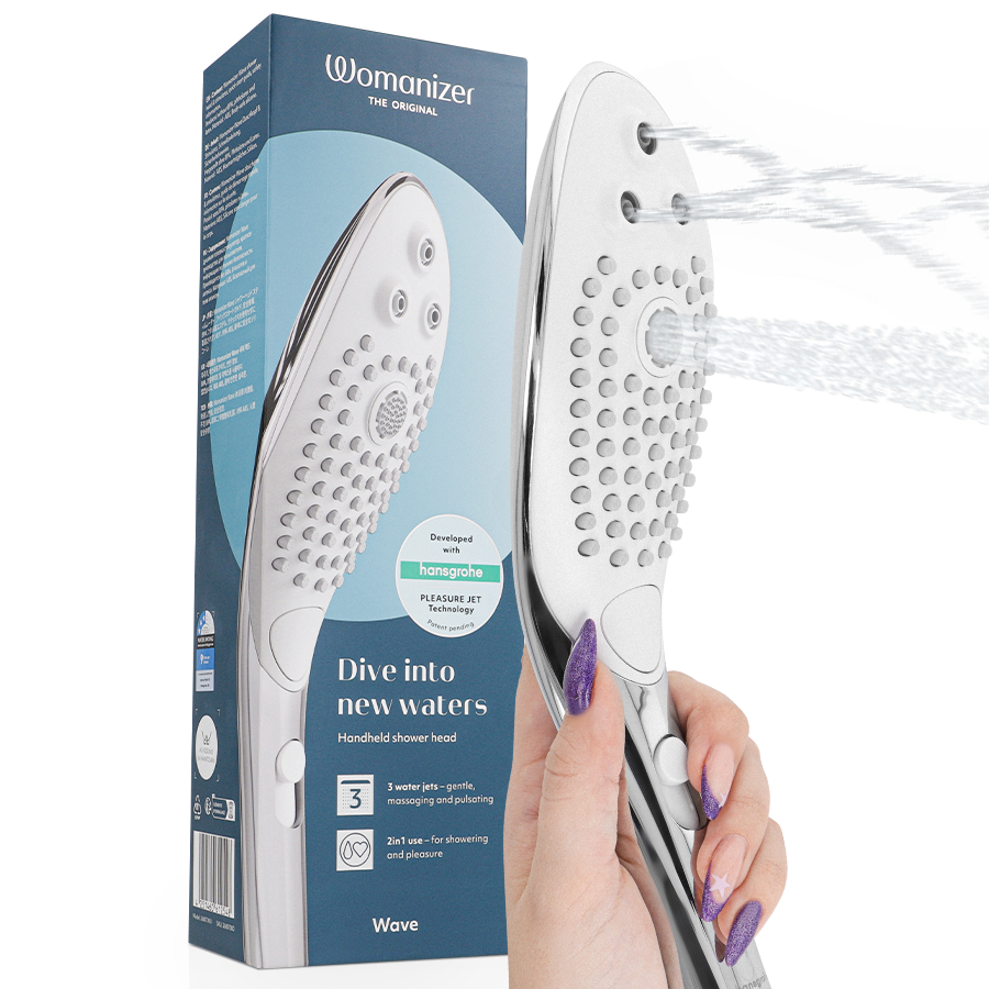 Pommeau Douche Stimulant Clitoridien Wave Chrome - Womanizer