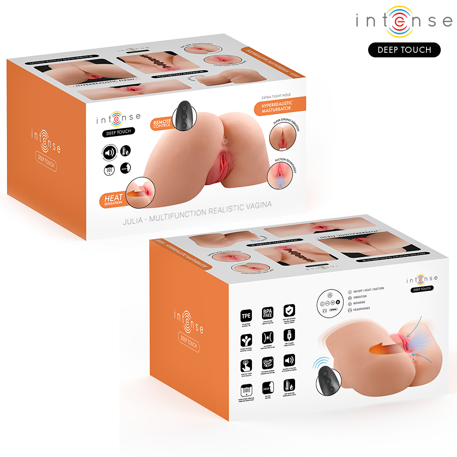 Masturbateur Julia Deep Touch Chauffant - Intense