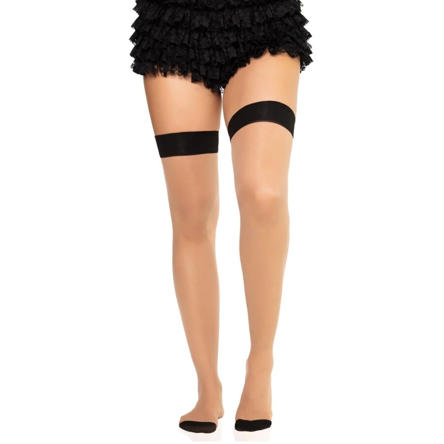 Collants Porte-Jarretelles Spandex Couture Arrière Noirs - Leg Avenue