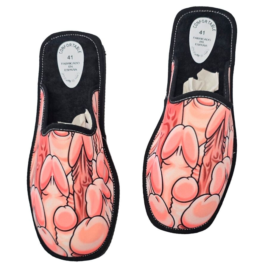 Pantoufles Humoristiques Penis Design Tailles 36-38 - Diablo Picante