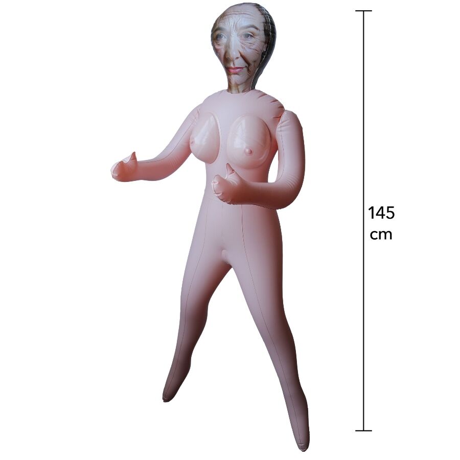 Poupée Gonflable Mamie Coquine 145 Cm Horny Granny - Hidden Desire - HIDDEN DESIRE