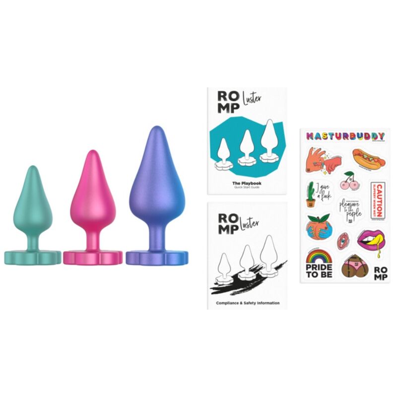Kit d'Entraînement Anal Luster S/M/L Base Fleur - ROMP