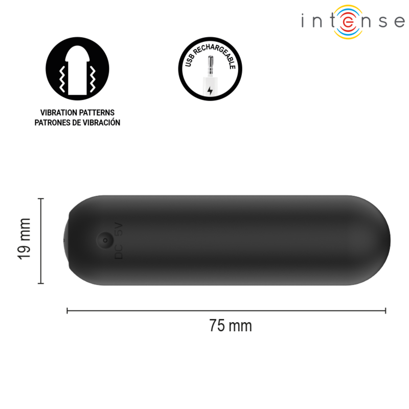 Vibromasseur Judy Rechargeable Télécommande Noir - Intense